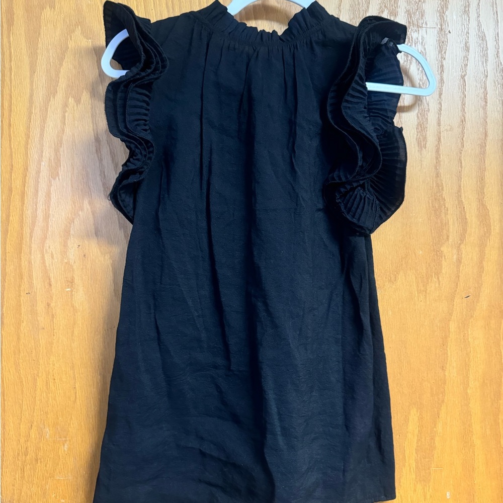 Black Ruffle Sleeve Dress